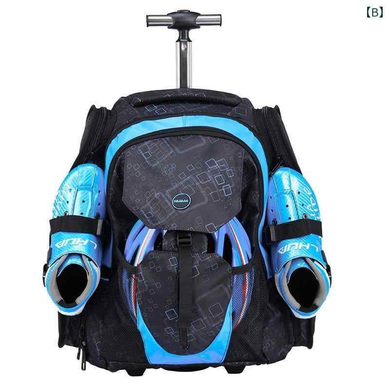 プロ 仕様 スピード スケート用 シューズ トロリー バックパック ローラー 付き 子...