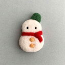 ウール フェルトで 作る 小さめ 雪だるまの ブローチ シンプル 手作り DIY 素材の パッケージ 人形の ホリデーギフト ツール
