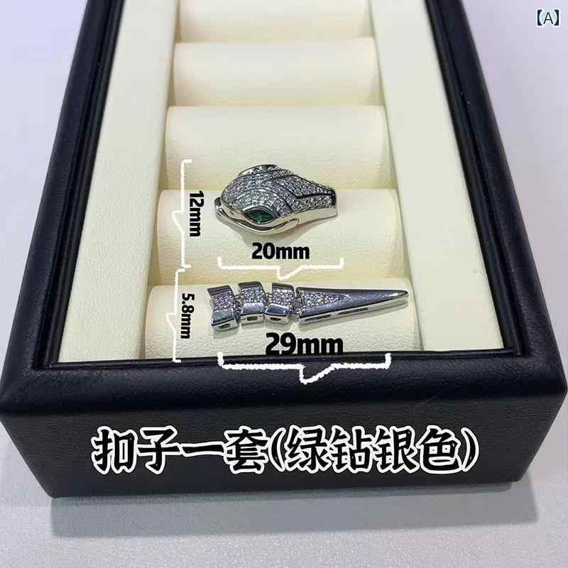 18 K ゴールドメッキ ジルコン スネーク型 バックル ヘッド テール クリップ パールネックレス セータ..