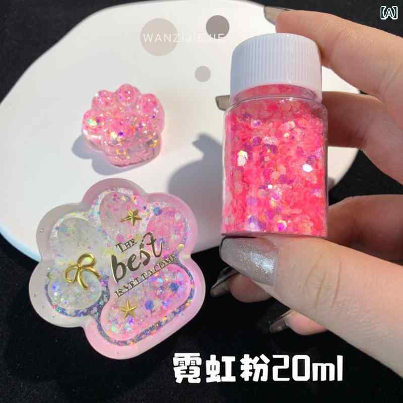 マルコ ハンドメイド DIY グルー ネイルアート スパンコール ネオン 発光 シリーズ 夢 ミックス グリッ..