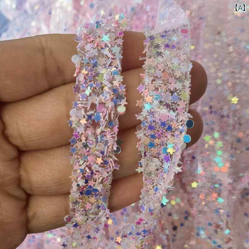 五 芒 星の スパンコール 装飾 アパレル アクセサリー デザイナー DIY シュガー レース おしゃれ 写真 ..