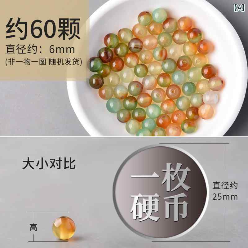 孔雀 瑪 瑙 ブレスレット ルース ビーズ 手作り DIY 織り ネックレス クリスタルジュエリー アクセサリー 材料 パッケージ.シンプルスタイル