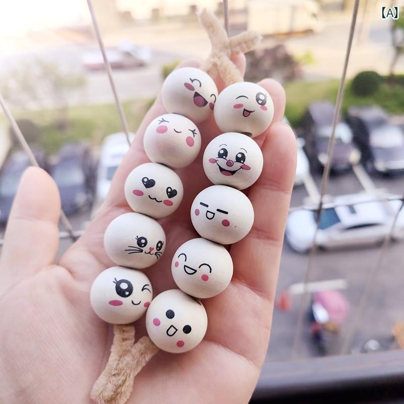 SWAROVSKI - DIY ジュエリーアクセサリー 10 / 14 18 スマイリー ヘッド パペット アクセサリー ウッドビーズ ルース ビーズ 中国 結び 素材
