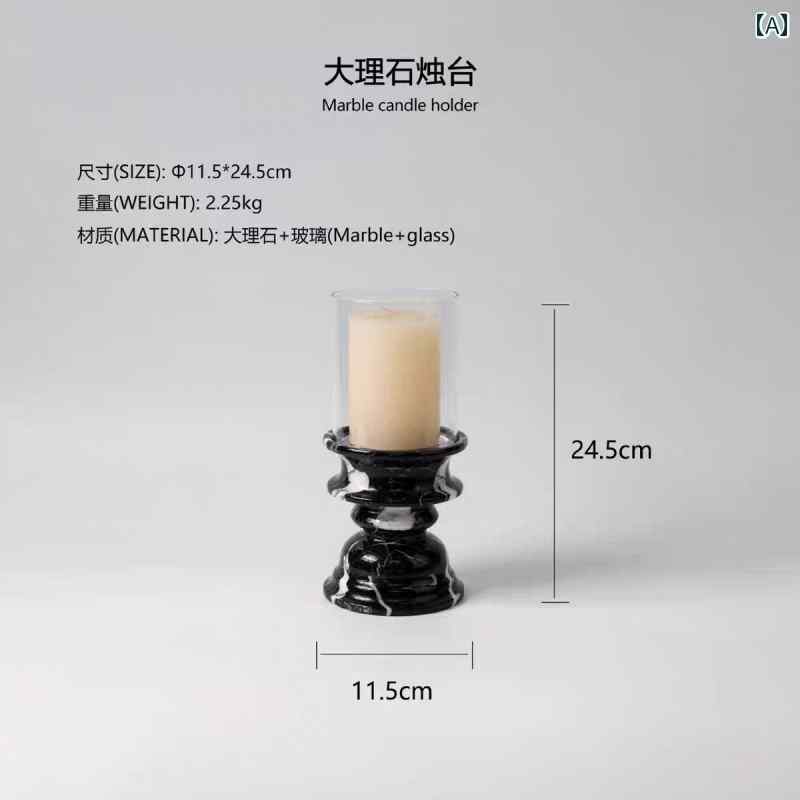 モダンで シンプル 大理石の 燭台 ホーム ダイニング ルーム リビング モデル デスク トップの 装飾 品 マッチング デコレーション
