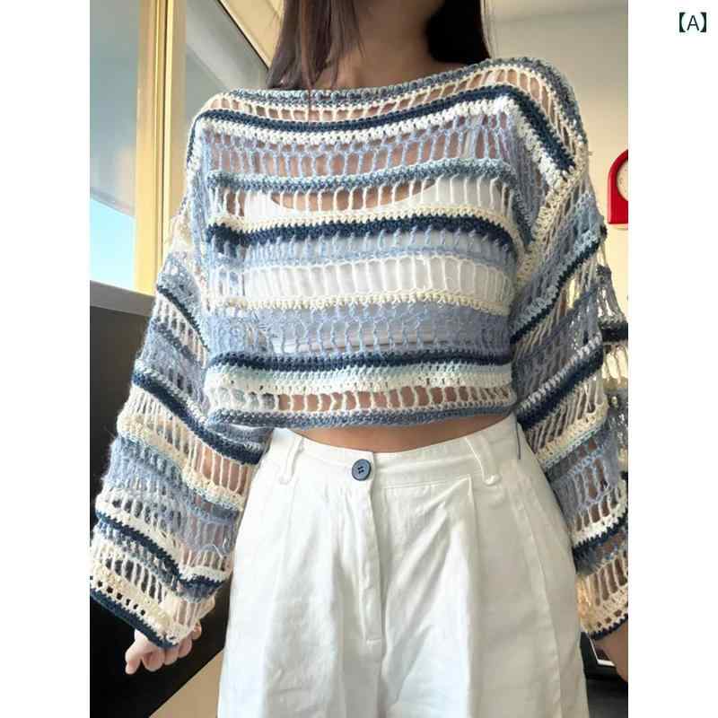 春 ホロー カーディガン 手作り DIY 編み 材料 パッケージ ウール ニット セーターで 時間 つぶし 退屈 和らげますシンプルスタイル