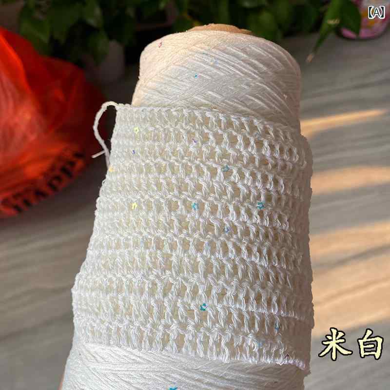 リネンの スパンコール ライン レース コットンリネンの DIY 手編みの 夏用 編み 半袖 ショール ドレープ クール.シンプルスタイル