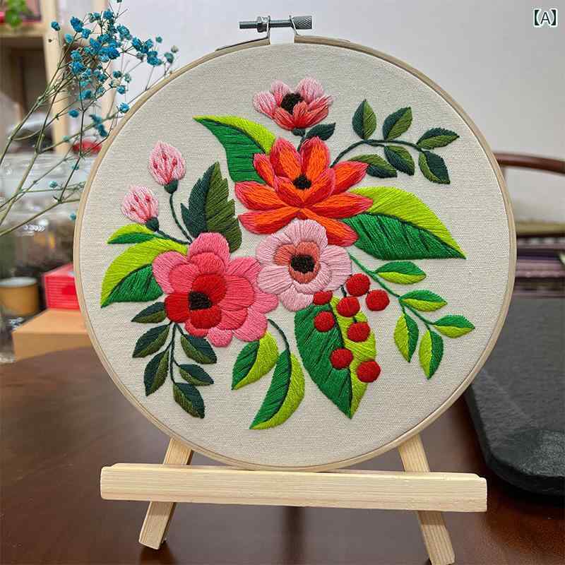 手 刺繍 DIY 材料 パッケージ 花と 植物非 スタンプ 吊り 絵画 Lu クロスボーダー Amazon 英語 針 仕事 キット
