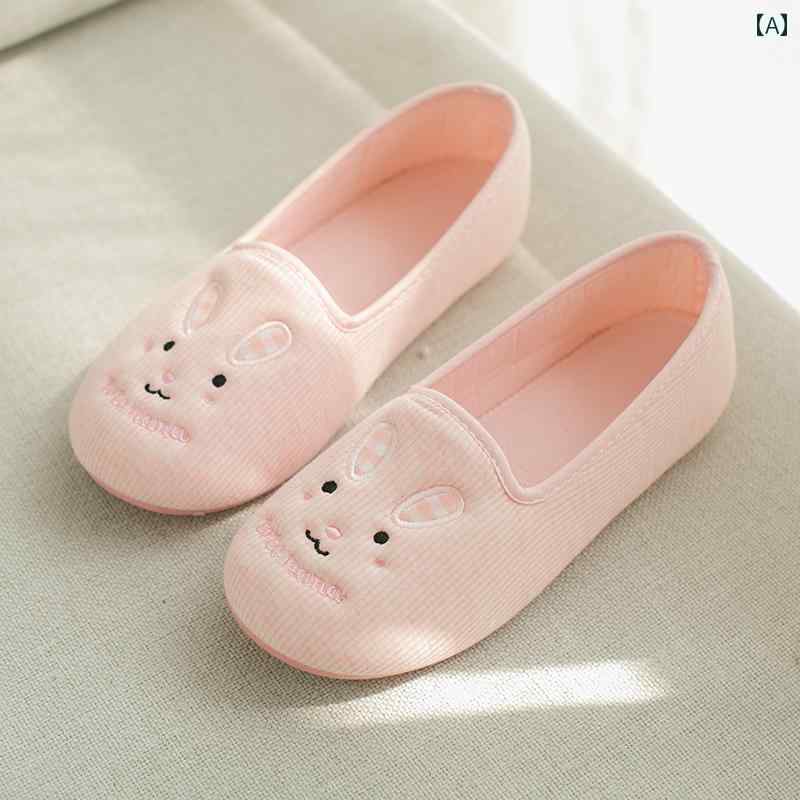産後 ケア シューズ 夏用 薄型 カバー ヒール ソフト 底 滑り止め 室内 履き 可愛い 妊婦用 靴 通気性 スリッパ.シンプルスタイル
