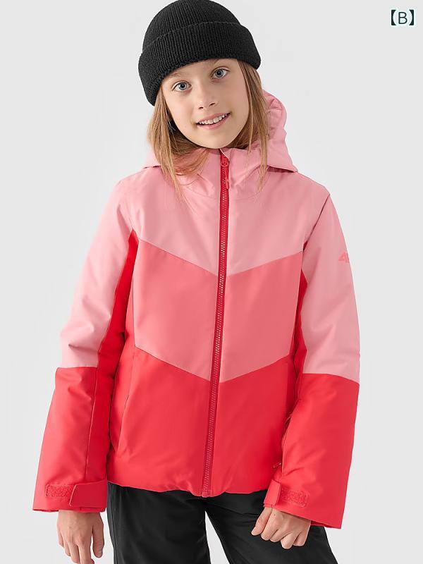 LINEAR shopのポーランド 女の子用 スキー スーツ 7～18歳 ティーンエイジャー 子供用 冬物 キルティング 厚手 グリーン ホワイト ブラック ピンク｜アングル2