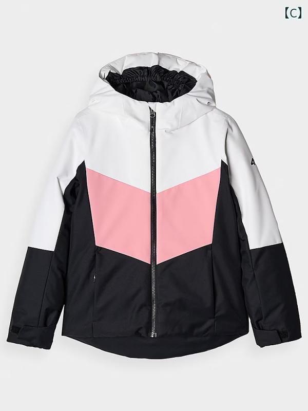 LINEAR shopのポーランド 女の子用 スキー スーツ 7～18歳 ティーンエイジャー 子供用 冬物 キルティング 厚手 グリーン ホワイト ブラック ピンク｜アングル3
