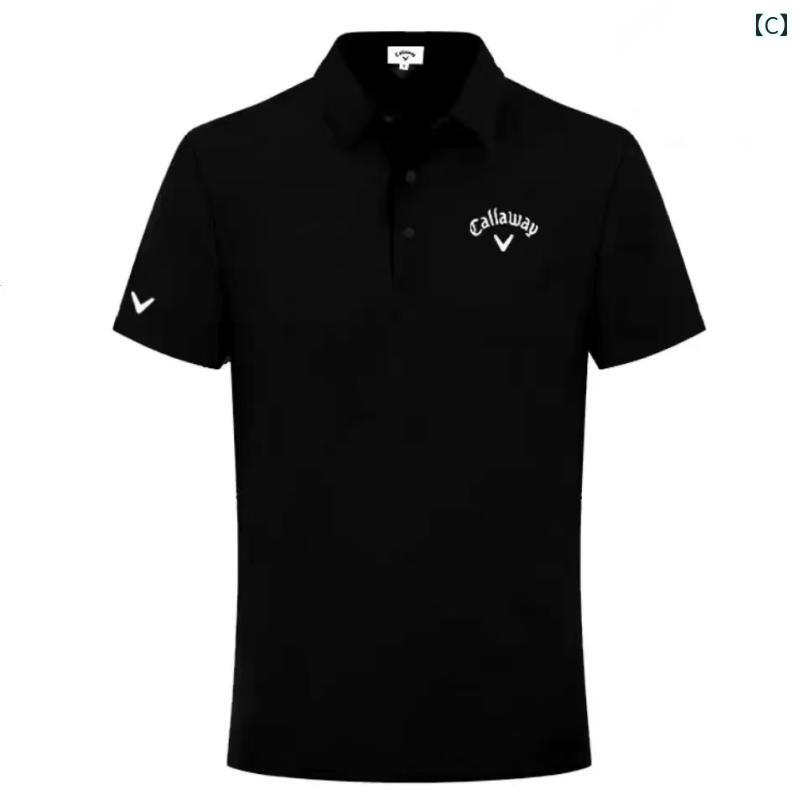 2025 ゴルフウェア メンズ 吸 汗 速乾 通気性 ラペル Tシャツ 伸縮性 スポーツジャージ ポロシャツ 半袖 襟付き 男性 夏