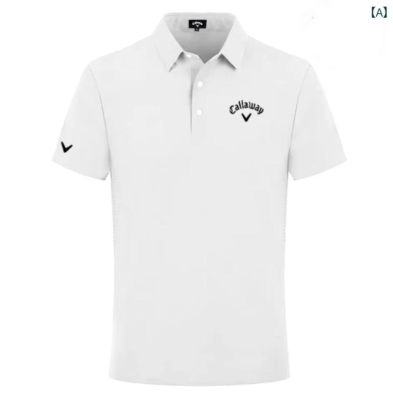 ゴルフ メンズ 夏 半袖 Tシャツ 通気性 速乾 トップ スポーツ ポロシャツ 透湿性 ファッション 男性 運..