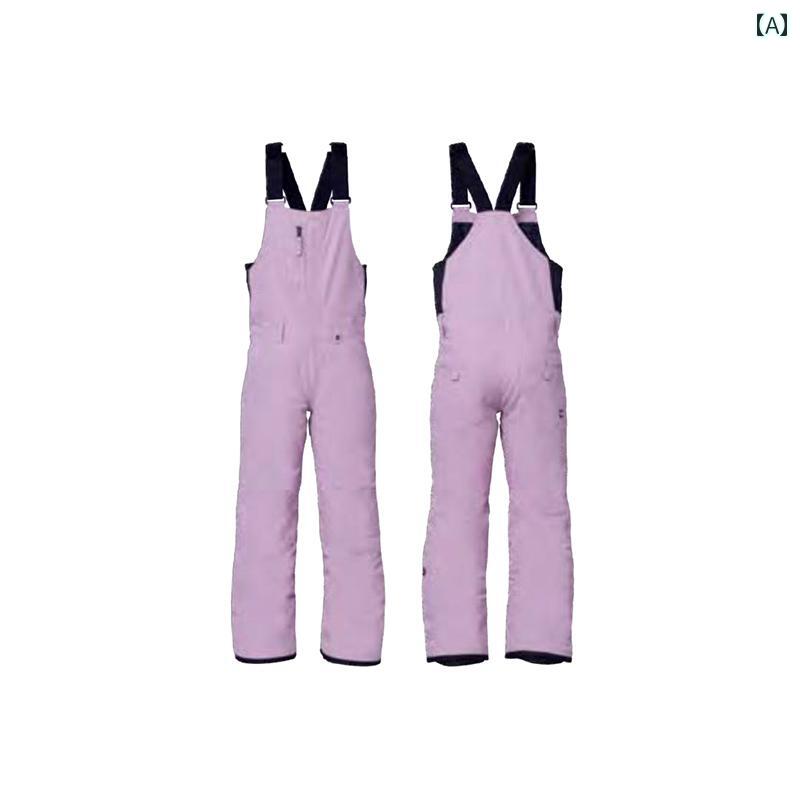US 686 スキー パンツ 子供用 ジャンプスーツ スノーパンツ 防水 秋冬 W 24 新品 M 2 602 パープル ブ..