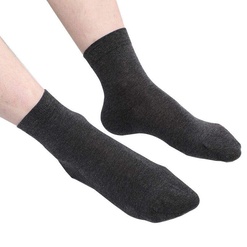 靴下 メンズ 男性用 ビジネス ソックス コットン 銀イオン 防臭 通気性 無地 黒 白 グレー 紳士 フォー..