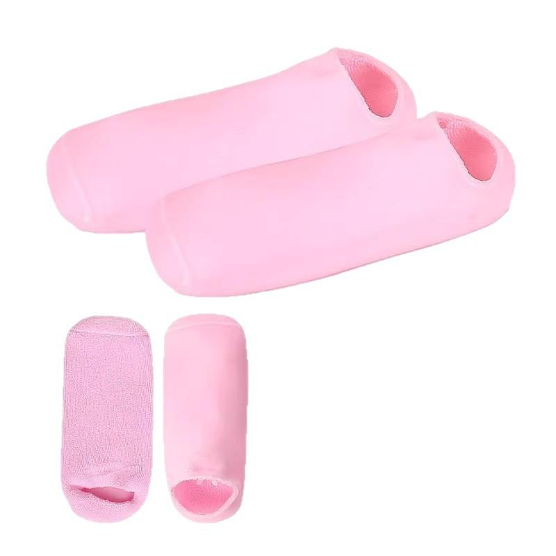 靴下 レディース メンズ 兼用 凝胶 ゲル ソックス 角質除去 保湿 フットケア 綿混紡 パステルカラー ピンク系 ブルー グリーン パープル オレンジ ブラック(x5)