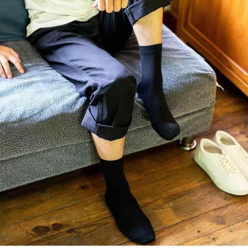 靴下 メンズ 男性用 ビジネス ソックス 秋冬 綿 78% 中筒 厚手 通気 吸汗 防臭 黒 白 グレー 25cm 26cm 27cm(x10)
