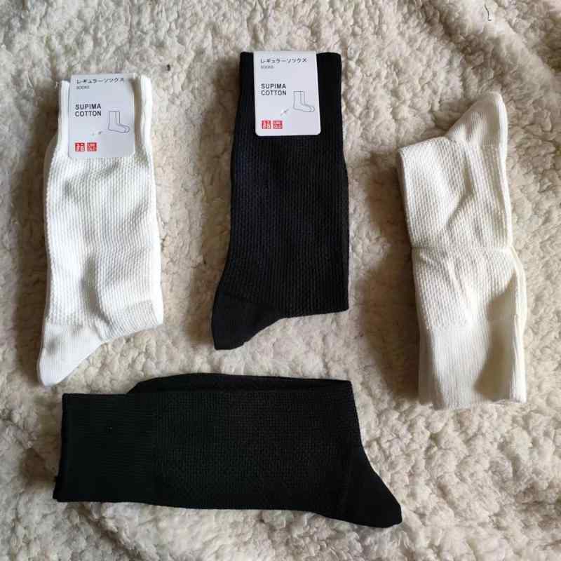 靴下 メンズ 男性用 ビジネス ソックス 高筒 コットン 混紡 黒 白 紺 グレー 176N(x10)