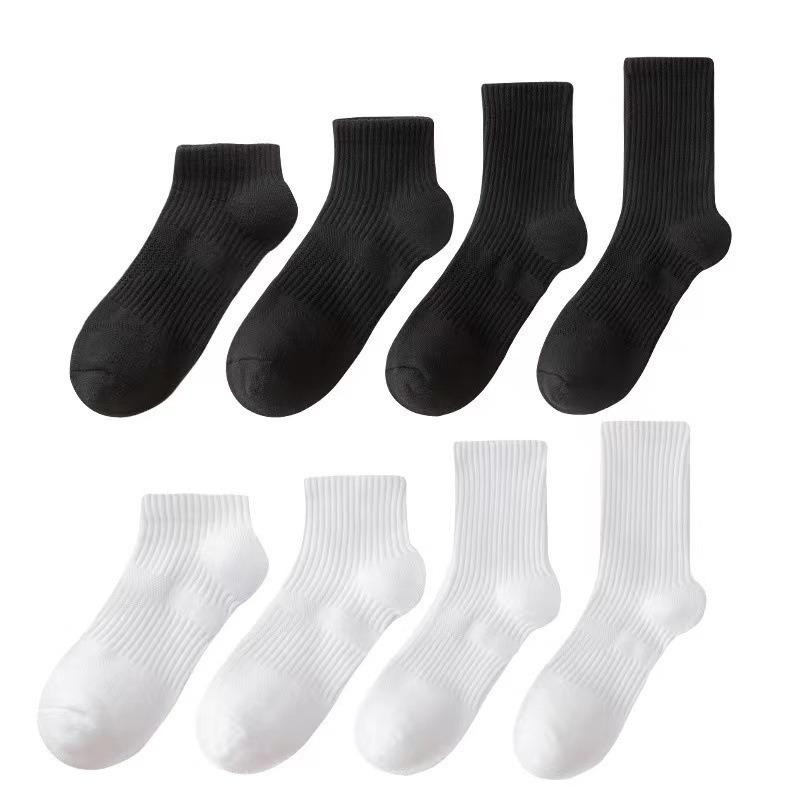 Short Socks - 靴下 メンズ 男性用 ショートソックス くるぶし丈 スニーカーソックス スポーツソックス コットン 綿 防臭 吸汗 白 黒 グレー 春夏秋冬