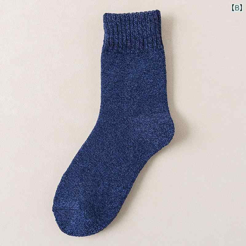 靴下 男性用 秋冬 厚手 裏起毛 ミドル丈 ウ...の紹介画像3