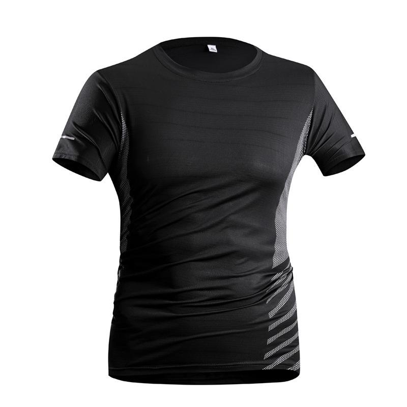 Other - Tシャツ メンズ 男性用 接触冷感 半袖 トップス 薄手 ポリエステル 無地 丸首 涼しい 伸縮性 スポーツ ウェア カジュアル スタイル 白 黒 グレー 霧 藍色 深青