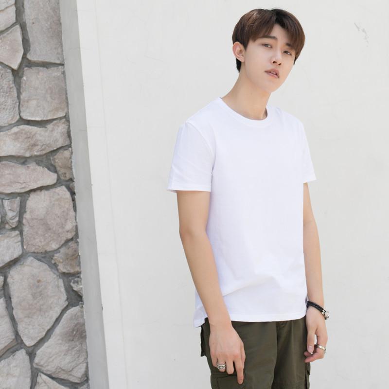 Rakuten - Tシャツ メンズ 男性用 無地 半袖 カットソー 白 黒 グレー 綿 ゆったり 普段使い 部屋着(x2)
