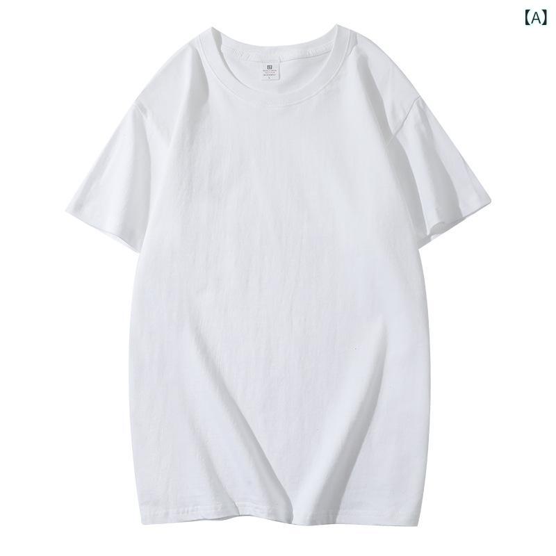 Tシャツ 男女兼用 半袖 コットン 無地 ゆったり クルーネック カットソー カジュアル トップス 普段使い 部屋着 ホワイト ブラック オレンジ パープル グリーン ピンク系 グレー カーキ ブルー系 レッド