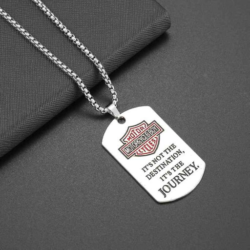 ネックレス メンズ 男性用 チタン鋼 ペンダント 힙합 ボックスチェーン 合金 ミリタリー プレート アレルギー対応 アクセサリー(x2)