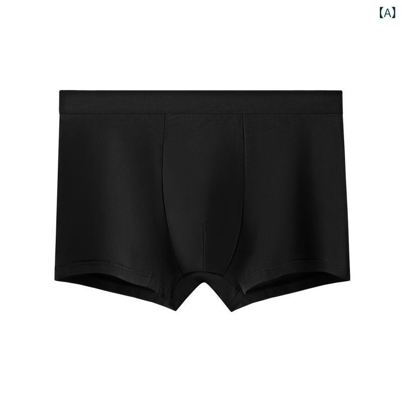 LINEAR shopのメンズ 下着 トランクス 男性用 コットン 大きいサイズ 速乾 通気性 無地 中腰 オールシーズン スタンダード 黒 紺色 グレー 赤 ワインレッド コーヒー色 再生繊維｜アングル2