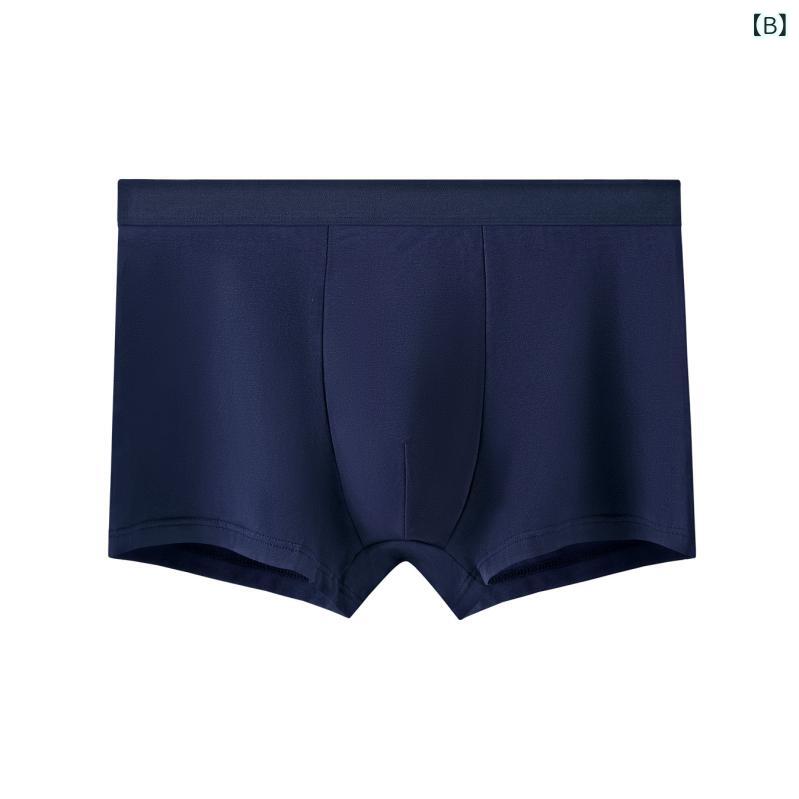LINEAR shopのメンズ 下着 トランクス 男性用 コットン 大きいサイズ 速乾 通気性 無地 中腰 オールシーズン スタンダード 黒 紺色 グレー 赤 ワインレッド コーヒー色 再生繊維｜アングル3