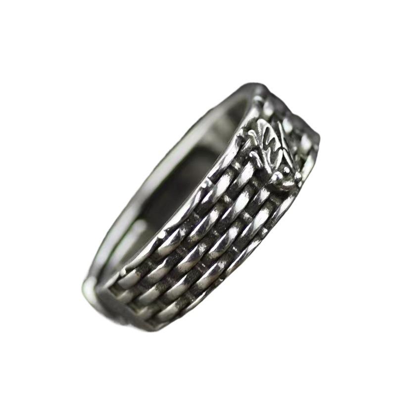 指輪 レディース 昆虫モチーフ 夏蝉リング スターリングシルバー レトロ 古風 エスニック アクセサリー シルバー(x2)