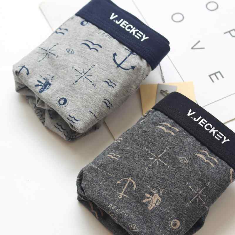 パンツ 男性用 下着 トランクス 綿 コットン 通気性 中腰 グレー プリント柄 四角 L XL 2XL 3XL(x2)