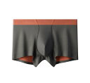 メンズ 下着 トランクス モダール シームレス 通気性 中 waist 平角パンツ 熔岩灰 瑪瑙緑 青莲紫 宝石藍 珊瑚橙 L XL XXL XXXL