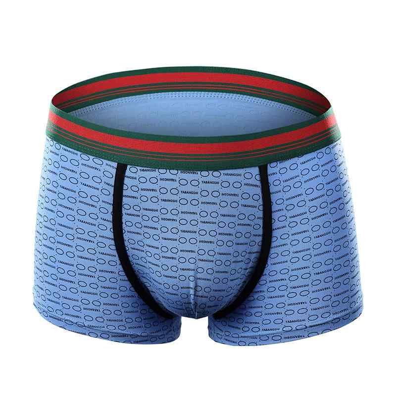 下着 メンズ 男性用 ボクサーパンツ 前閉じ モダール コットン プリント ミドルウエスト 成年 4枚セット L XL 2XL 3XL 4XL