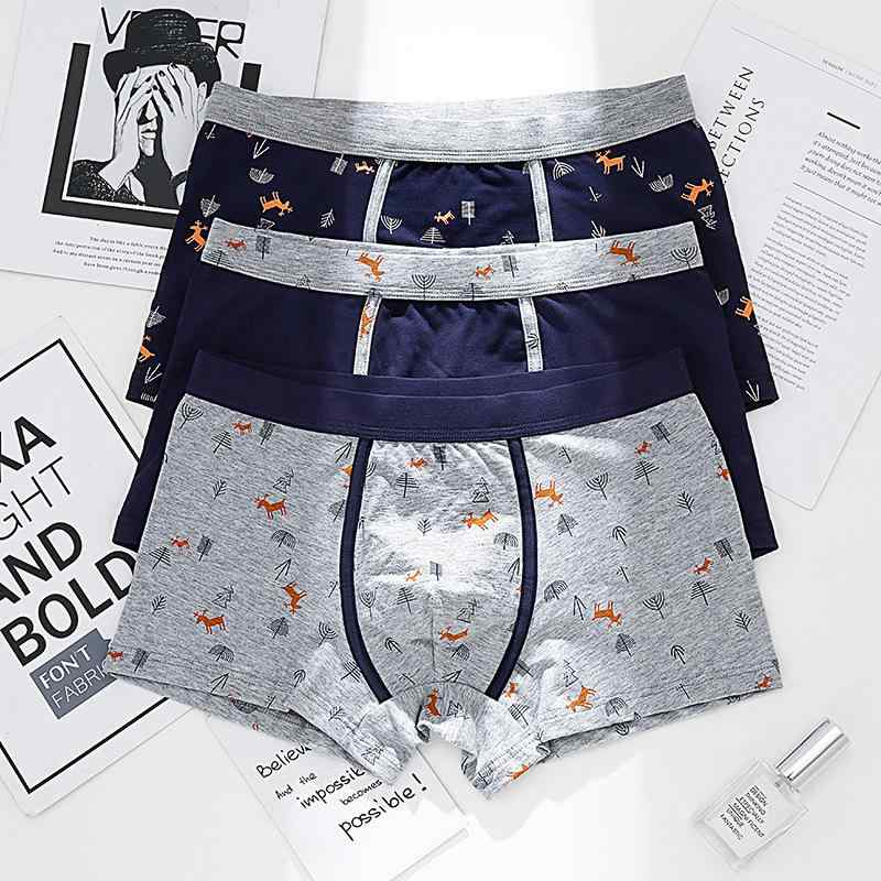 ボクサーパンツ メンズ 男性用 下着 コットン 快適 インナーウェア スポーツ 紳士 短パン L XL XXL XXXL 浅花灰 深宝蘭 印花蘭(x4)