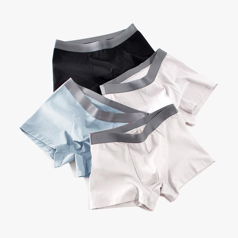 パンツ 男性用 ボクサーパンツ 無地 綿 通気性 シンプル 4色 L XL 2XL 3XL