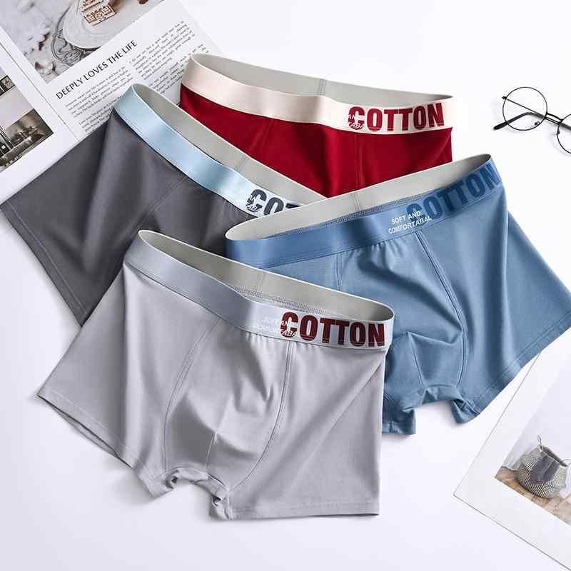 メンズ 下着 トランクス 男性用 ボクサーパンツ 通気 伸縮性 平角 短パン コットン 再生繊維 L XL 2XL 3XL 4XL 5XL ブラック グレー ブルー グリーン レッド