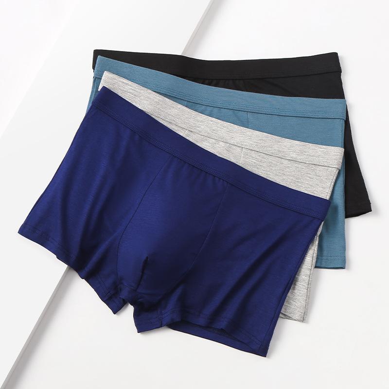 2個セットメンズ 下着 ボクサーパンツ 平角 パンツ 再生繊維 防臭 無地 黒 青 グレー 赤 L XL 2XL 3XL 4XL・項目: 機能