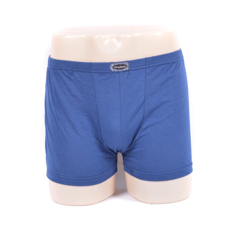 パンツ 男性用 下着 平角パンツ コットン 高齢者 高腰 纯色 拼接色 大码 通気性(x10)