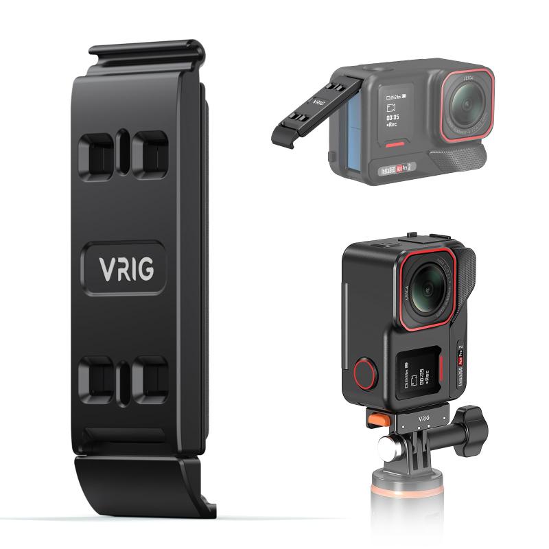 VRIG Insta360 Ace Pro2用 バッテリーカバー クイックリリースマウント 縦方向 撮影 アルミ素材 バッテリー蓋 非防水 Insta360 Ace Pro2アクションカメラ アクセサリー