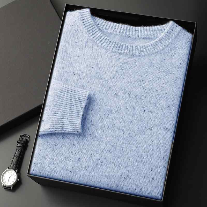 ニット メンズ 男性用 トップス 秋冬 加厚 ラウンドネック 羊毛 混紡 ビジネス 紳士 無地 セーター プルオーバー あったか インナー 長袖 黒 青 グレー・カテゴリ: ニット.セーター・スタイル: プルオーバー・フィット: ルーズ・ネ...