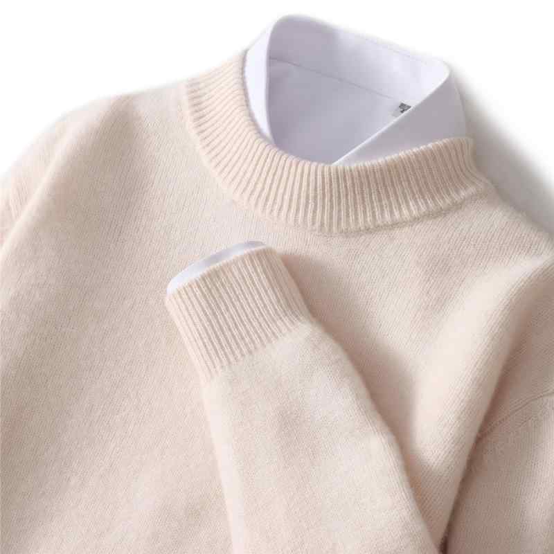 ニット メンズ 男性用 セーター タートルネック ウール 羊毛 無地 厚手 ルーズフィット ゆったり 浅グ..