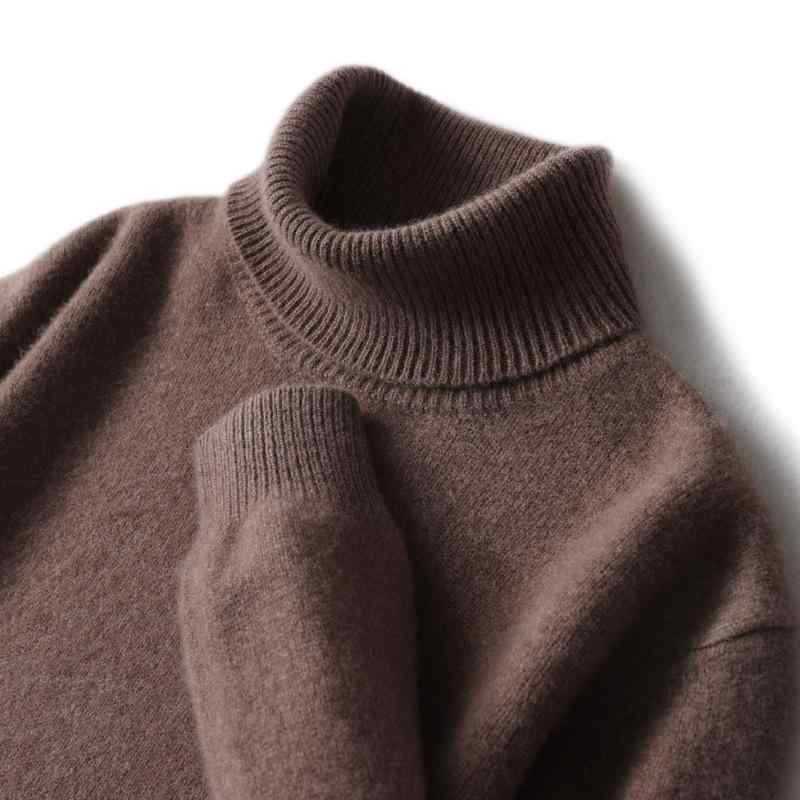 ニット メンズ 男性用 セーター タートルネック ウール 羊毛 厚手 無地 ゆったり リラックス 韓国 ミン..