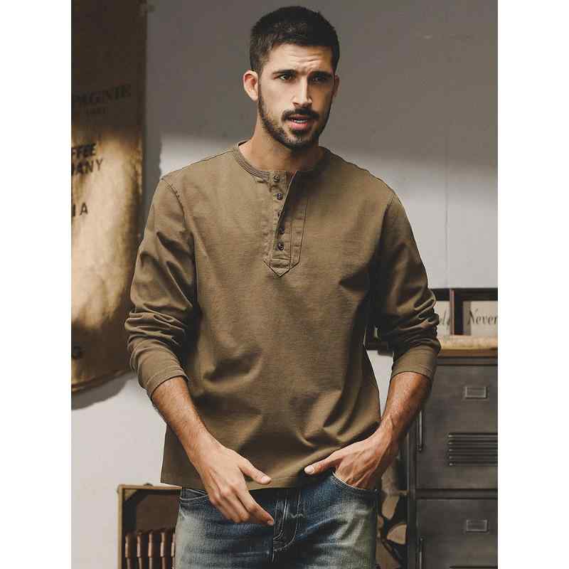 Tシャツ メンズ 春秋用 長袖Tシャツ ウォッシュ加工 アメカジスタイル 綿 ラウンドネック ドロップショルダー ブラウン グレー ブラック オフホワイト