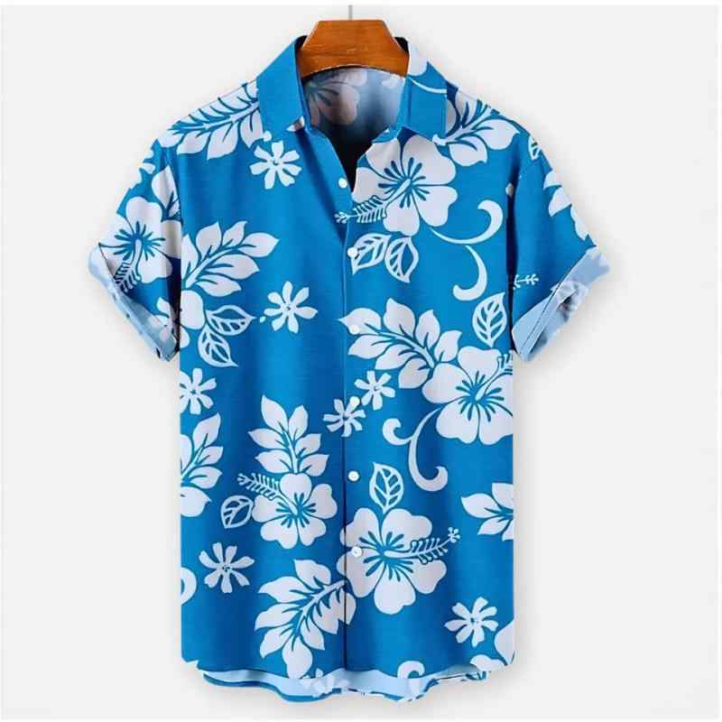 シャツ メンズ 男性用 半袖 アロハシャツ 花柄 ハワイアン カジュアル ポリエステル 洗濯機洗い可