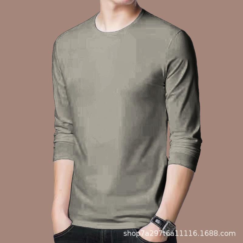 Tシャツ メンズ 長袖 カットソー プルオーバー トレーナー インナー トップス 中若者 無地 ポリエステル 薄手 普段使い カジュアル