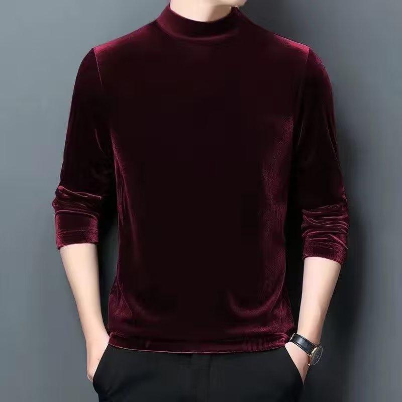 Tシャツ メンズ 長袖Tシャツ ポリエステル 無地 スリム Vネック クルーネック カットソー トップス 普段着 部屋着 秋冬(x2)