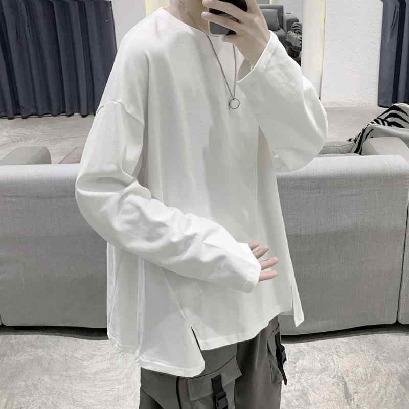 Tシャツ メンズ 男性用 コットン トップス 長袖 カットソー 無地 ゆったり 高めの襟 春秋 黒 ブラック 白 ホワイト グレー 普段使い デイリー・カテゴリ: Tシャツ・スタイル: カジュアル・柄: 無地・対象年齢: 成人・対象: 男性・素材: 綿80%・ネックライン: ハイネック・袖丈: 長袖・フィットタイプ: ルーズ・カラー: ホワイト, ブラック, ダークグレー・サイズ: M, L, XL, 2XL・袖のタイプ: レギュラー
