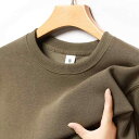 Tシャツ メンズ 男性用 コットン混紡 長袖 トレーナー プルオーバー カットソー ラウンドネック 無地 赤 黒 白 紺 グレー 春秋