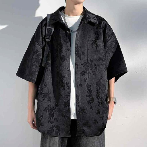 シャツ メンズ 男性用 半袖 襟付き トップス カジュアル スタイリッシュ 修身 無地 ブラック 黒 ベージュ M L XL 2XL 3XL 4XL 5XL シャツ メンズ 男性用 半袖 襟付き トップス カジュアル スタイリッシュ 修身 無地 ブラック 黒 ベージュ M L XL 2XL 3XL 4XL 5XL