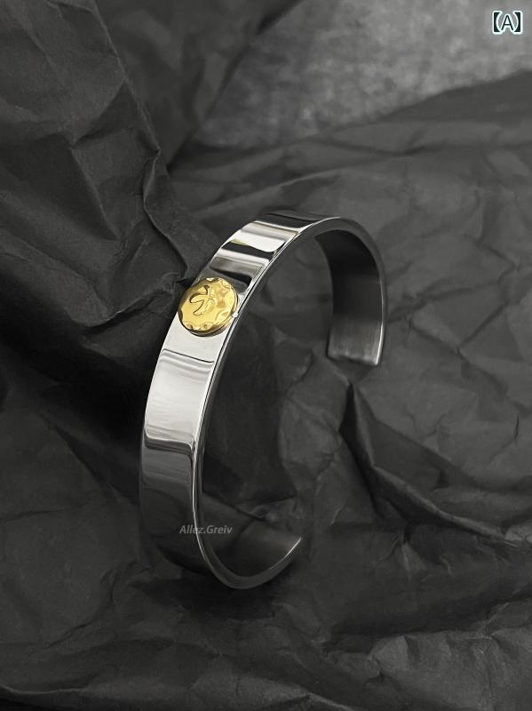 男の子 チタン スチール 和風 ブレスレット レトロ エスニックの ゴールド ケーキ イーグル ニッチ 色..